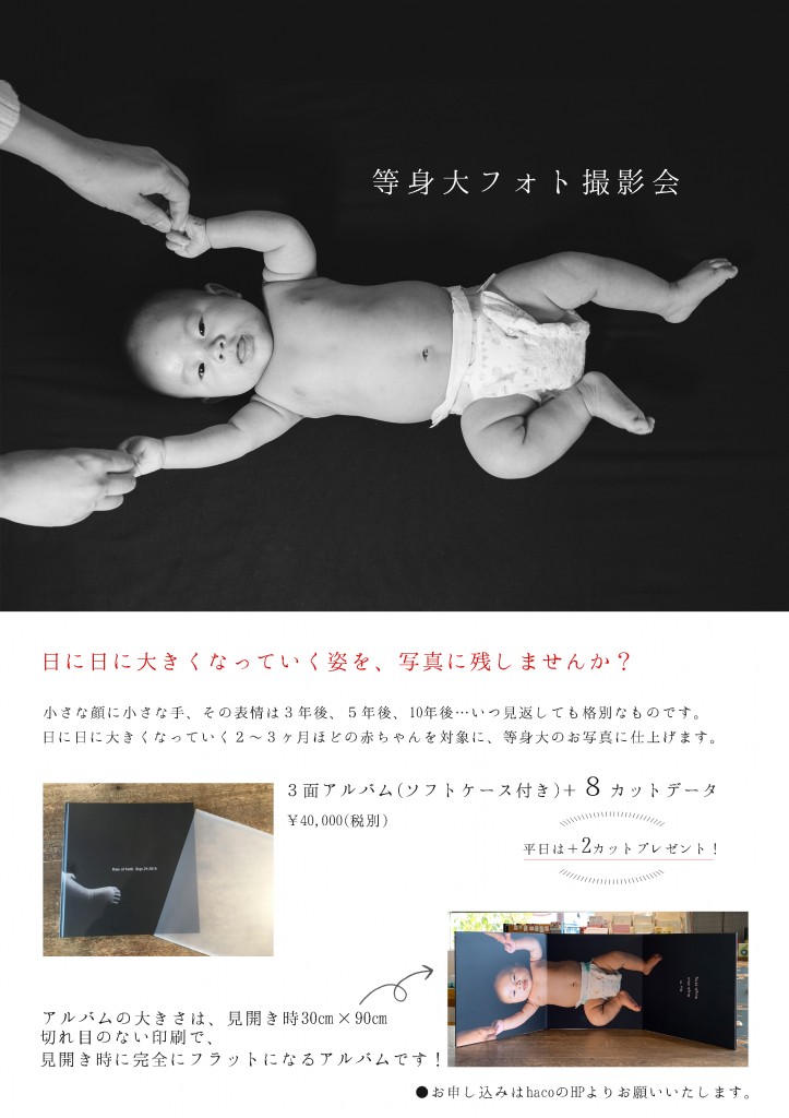 等身大フォト告知